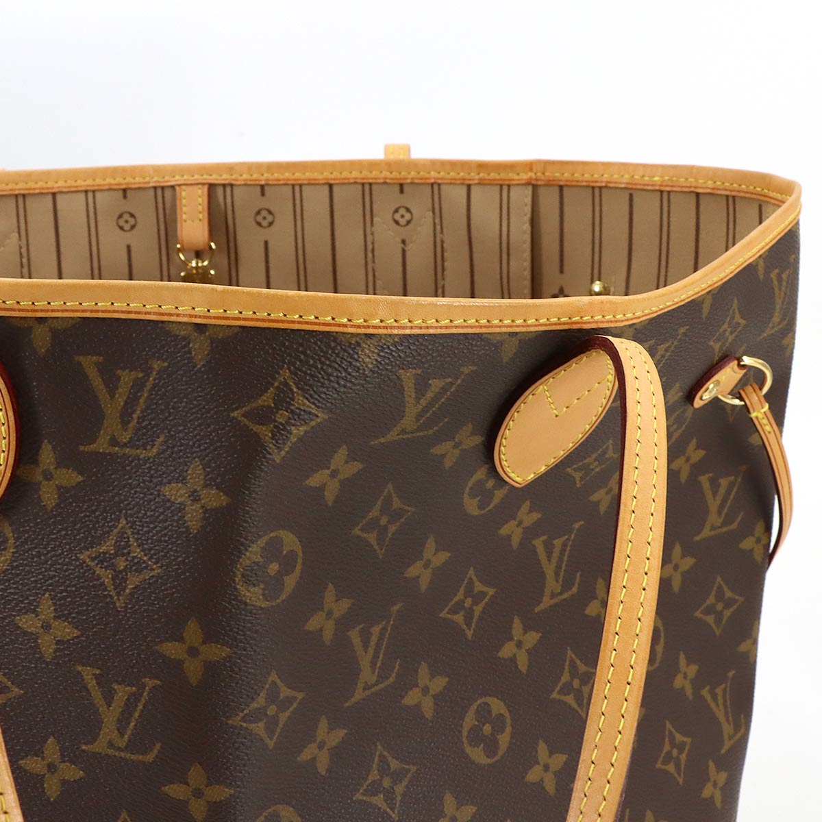 Monogram Neverfull MM Tote Bag Brown Beige M40156 Purse