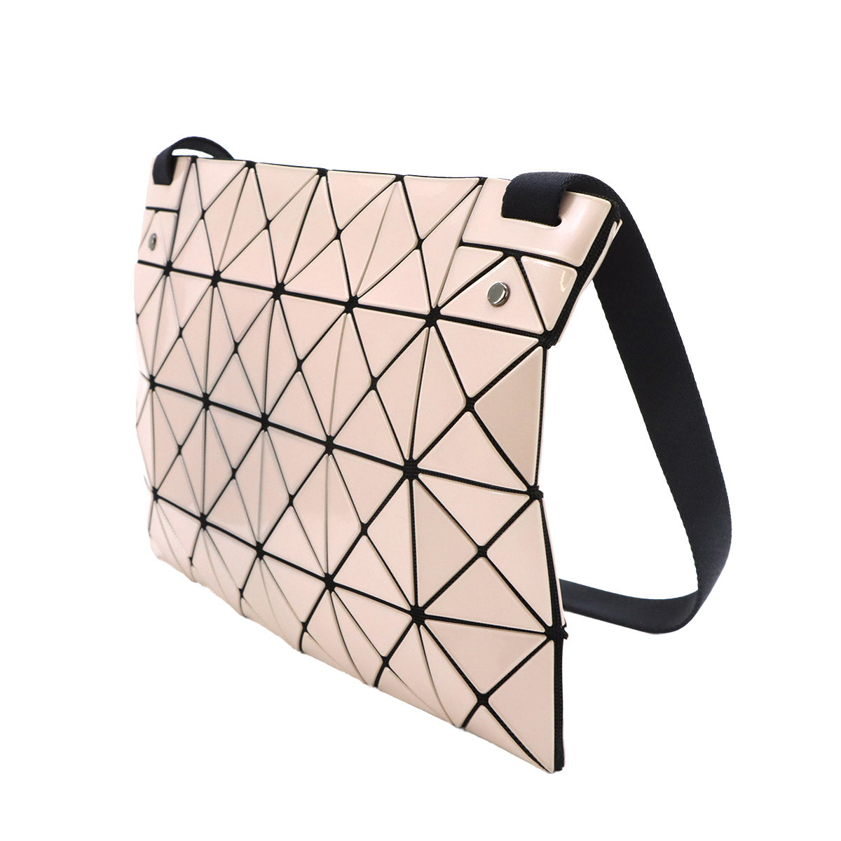 Lucent Shoulder Bag PVC Beige Purse