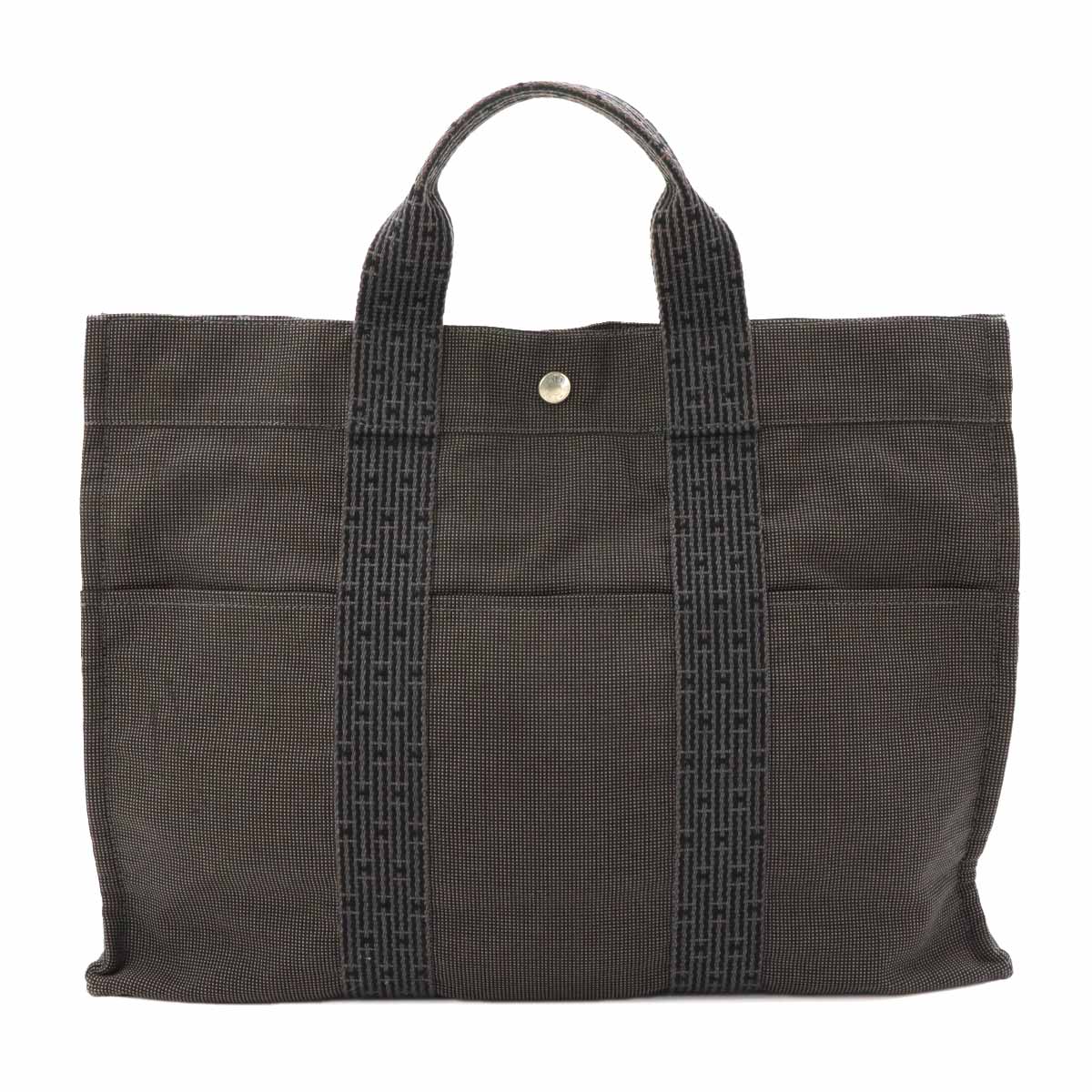 Herline Tote MM Bag Canvas Gray Unisex Purse