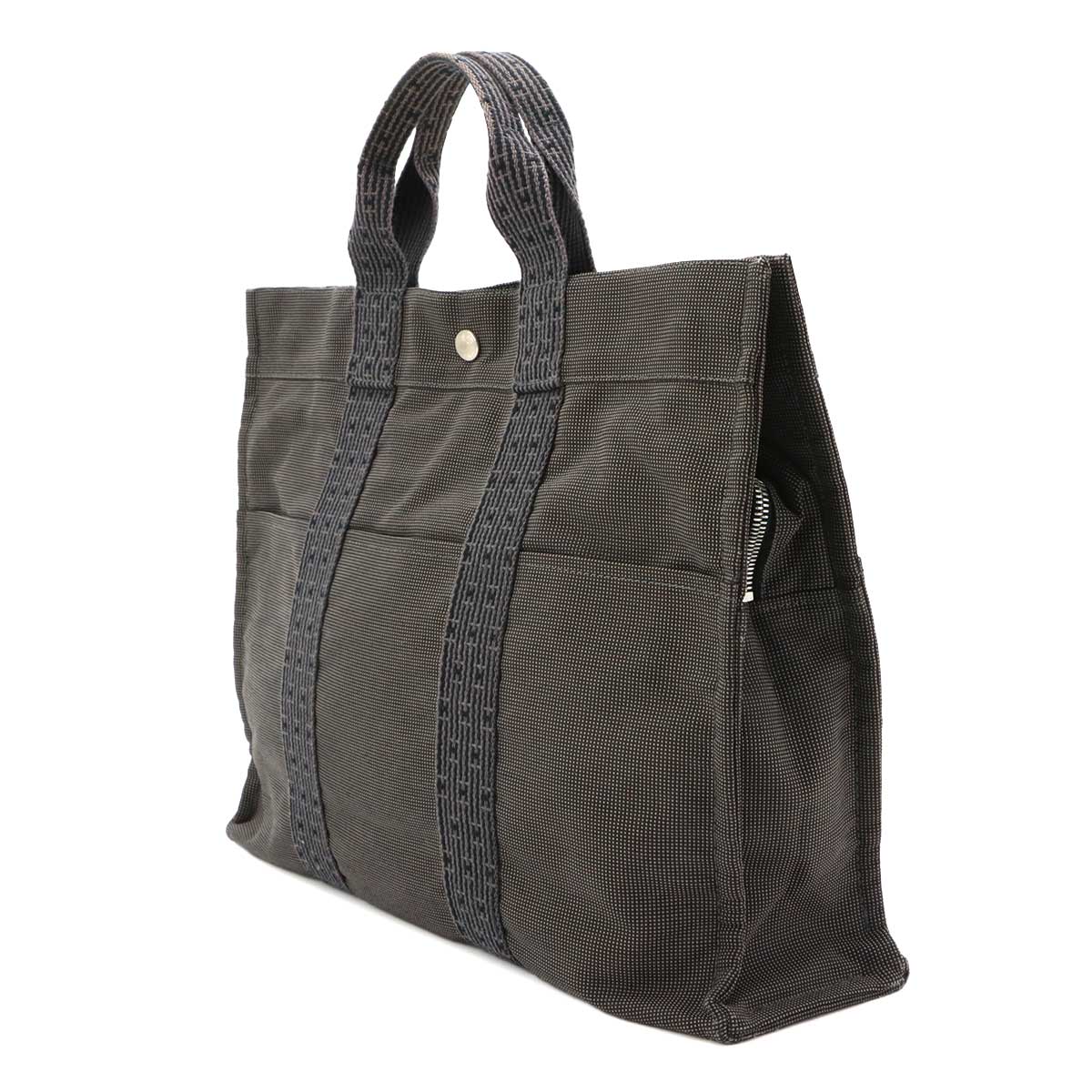 Herline Tote MM Bag Canvas Gray Unisex Purse