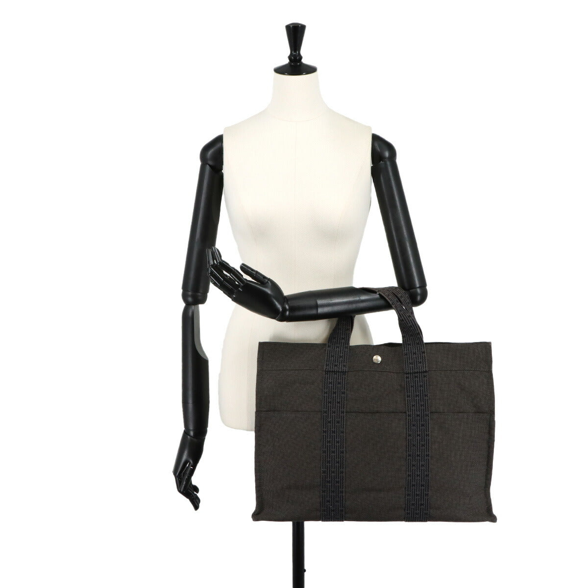 Herline Tote MM Bag Canvas Gray Unisex Purse
