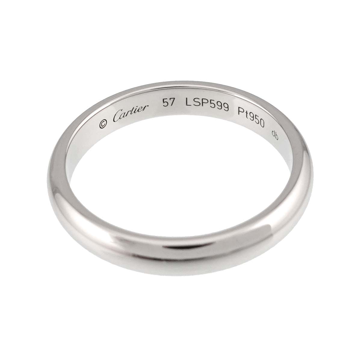 1895 Classic Band Ring Platinum Size57 7.5-7.75(US)
