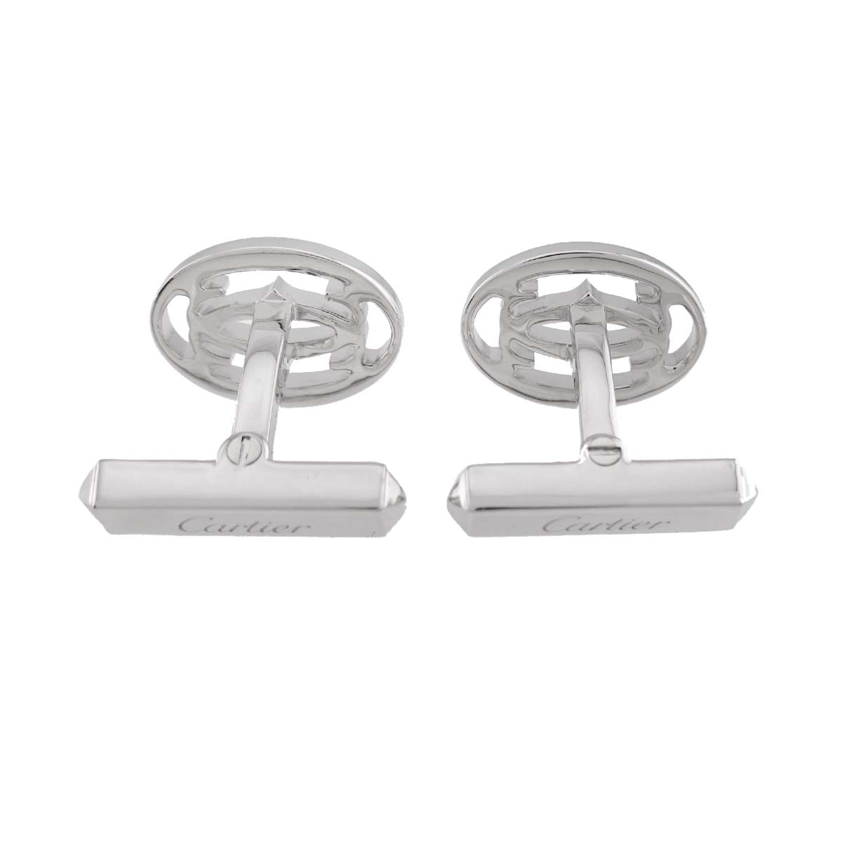 Double C de Cuff Links Silver 925