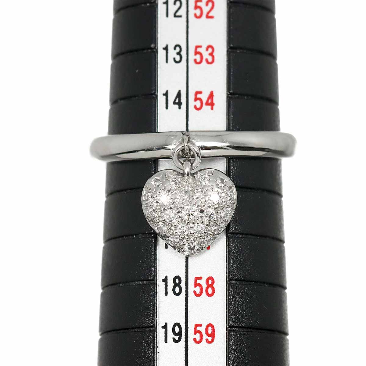 Sentimental Heart Diamond Ring Platinum Size7.25(US)