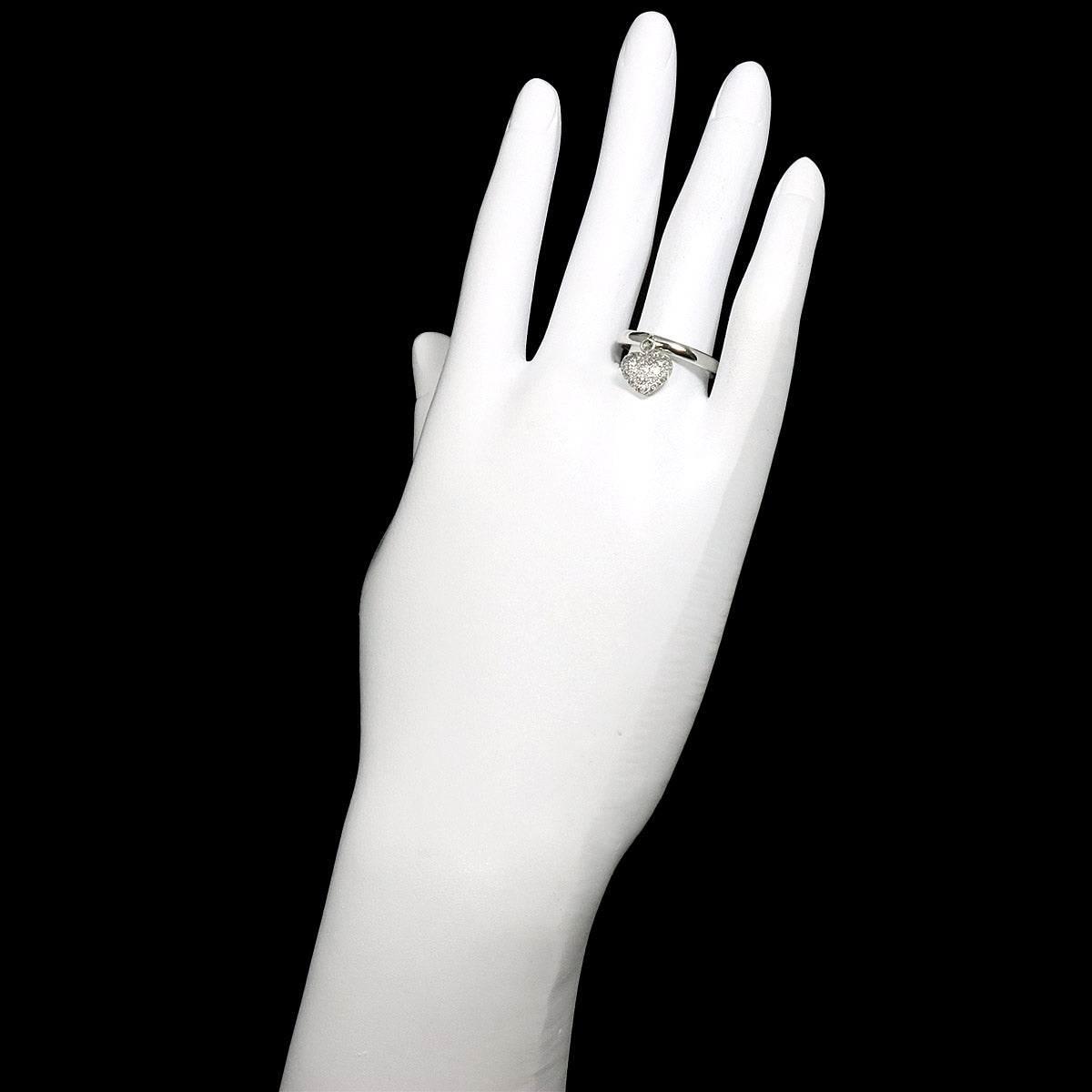 Sentimental Heart Diamond Ring Platinum Size7.25(US)