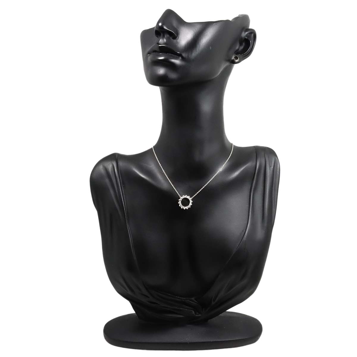 Open Circle SM Diamond Necklace Pt Platinum