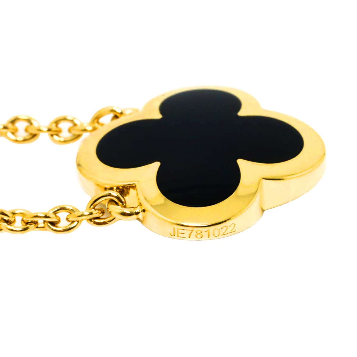 Pure Alhambra Onyx Necklace 18K YG 750