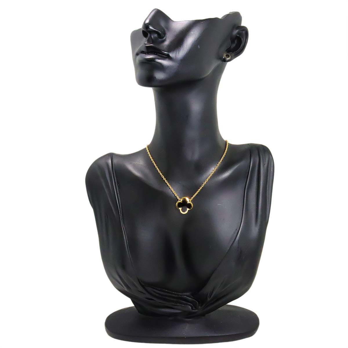 Pure Alhambra Onyx Necklace 18K YG 750