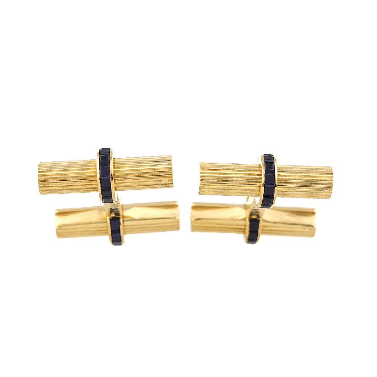 Sapphire Cuff Links 18K YG 750