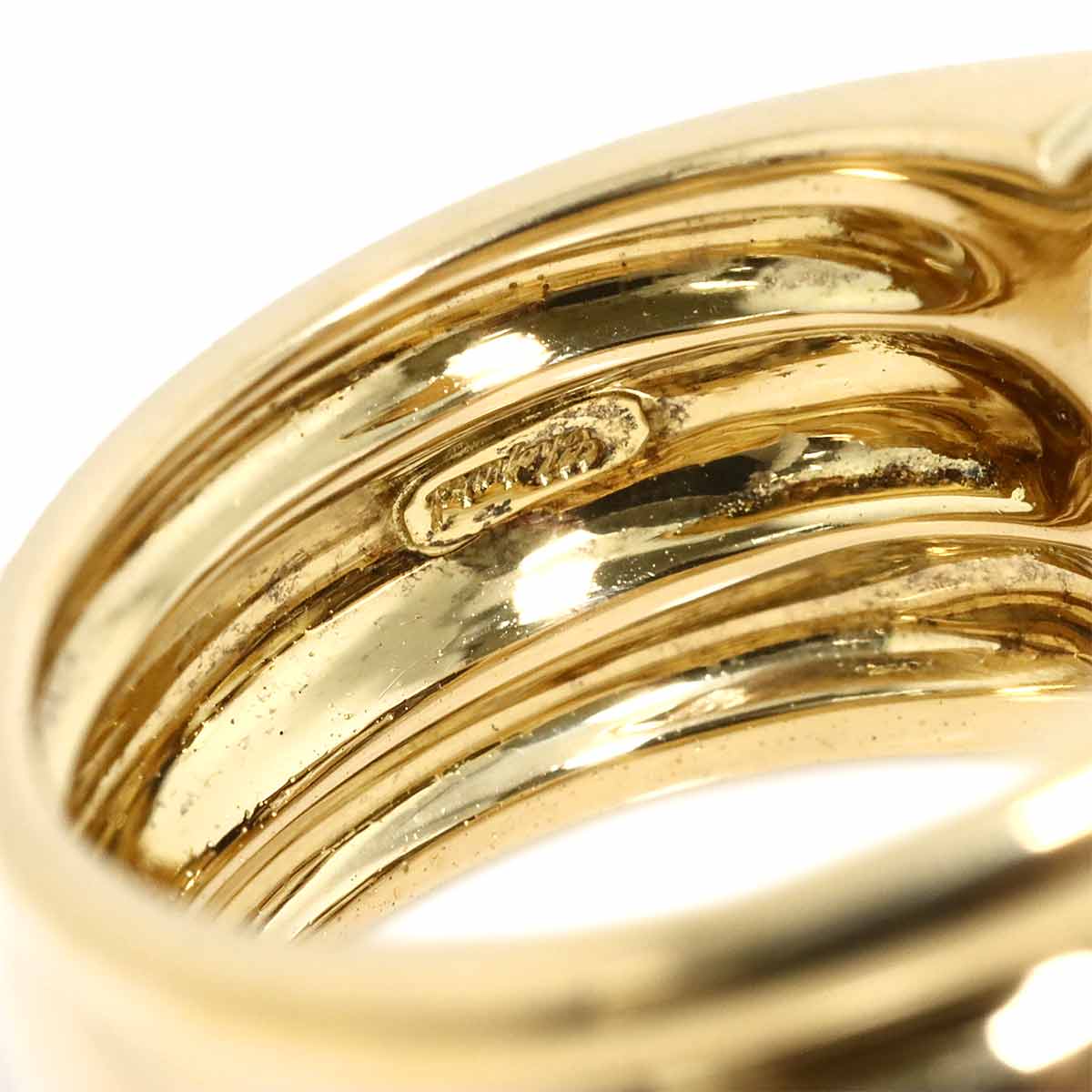 Happy Diamond Ring 18K YG 750 Size6.5-6.75(US)