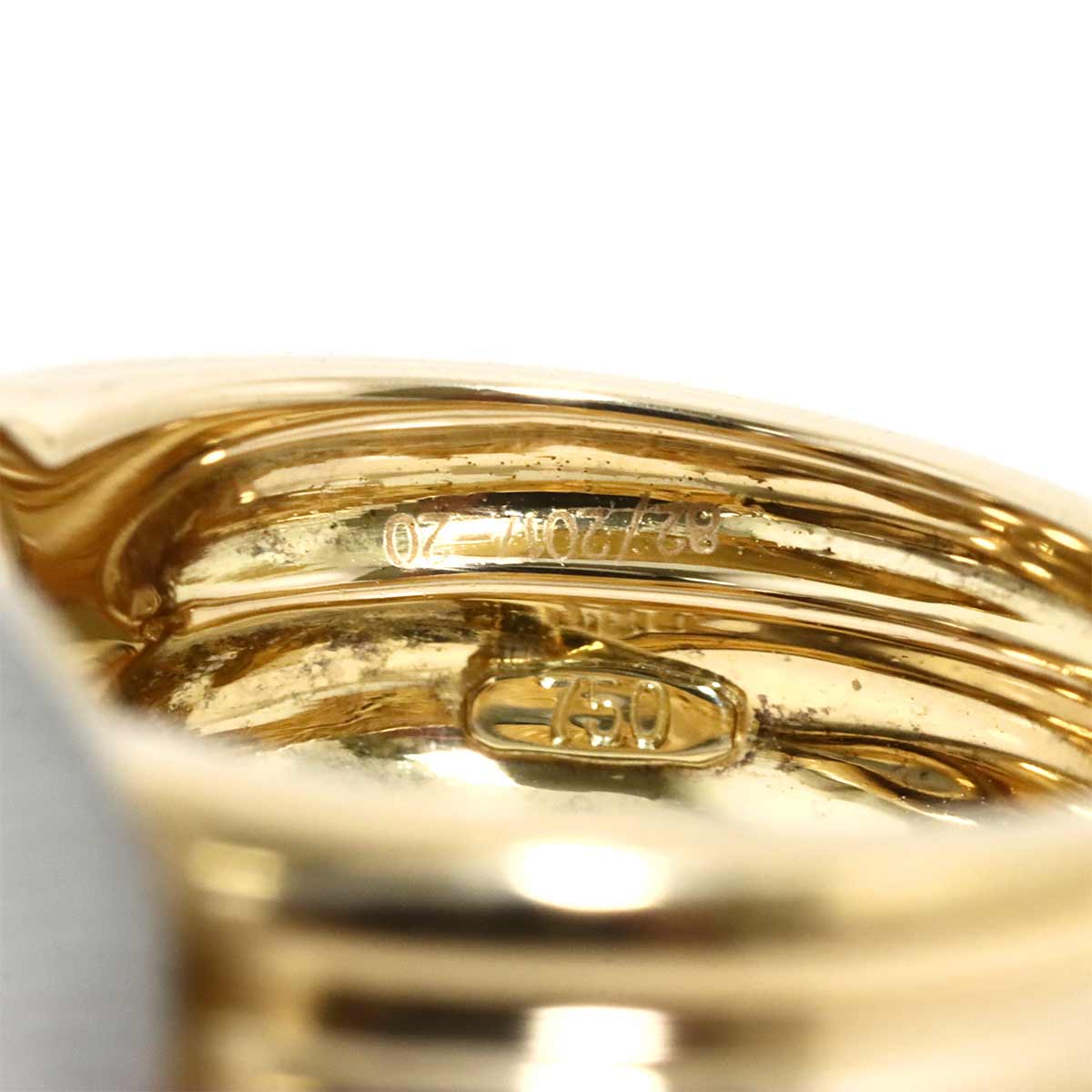 Happy Diamond Ring 18K YG 750 Size6.5-6.75(US)