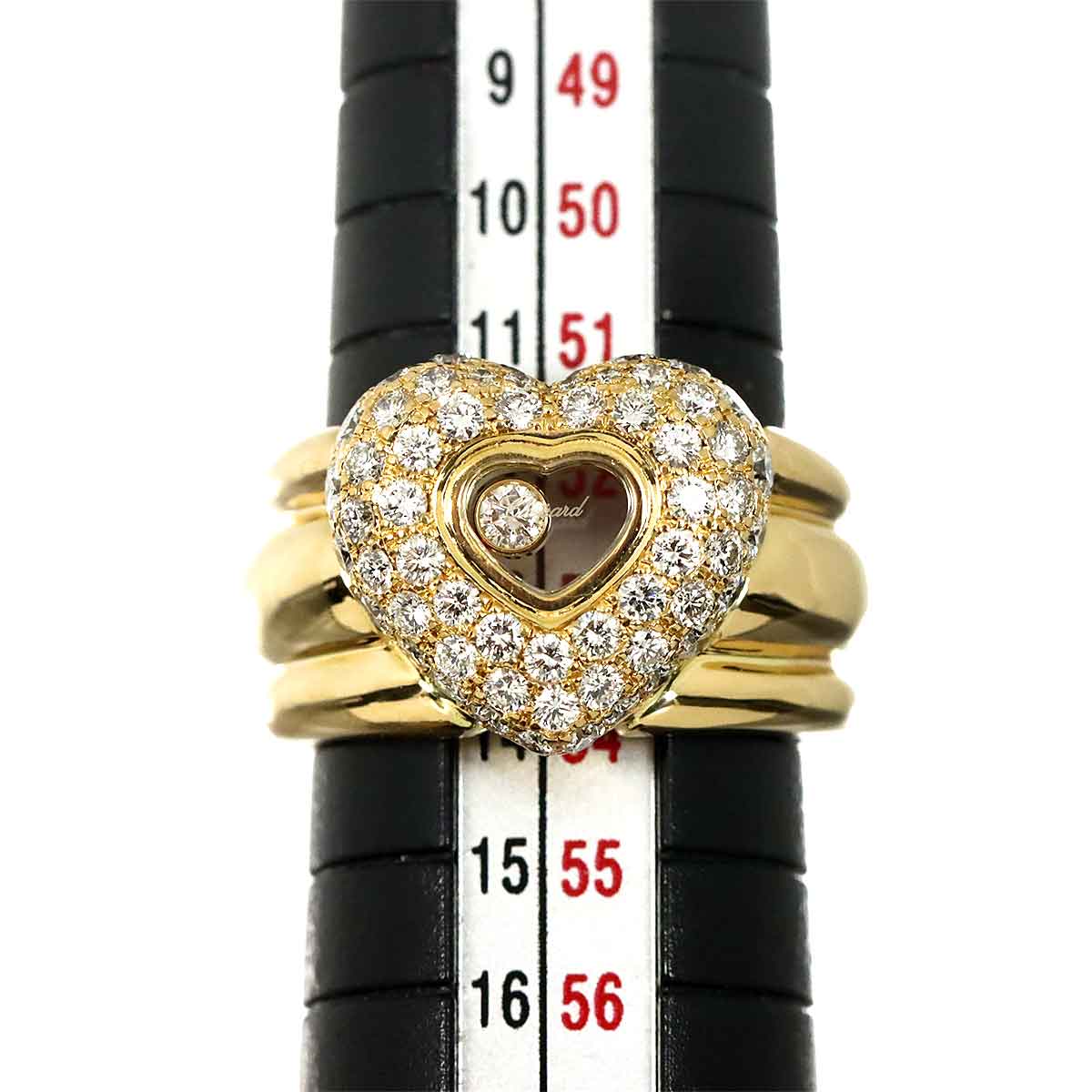 Happy Diamond Ring 18K YG 750 Size6.5-6.75(US)