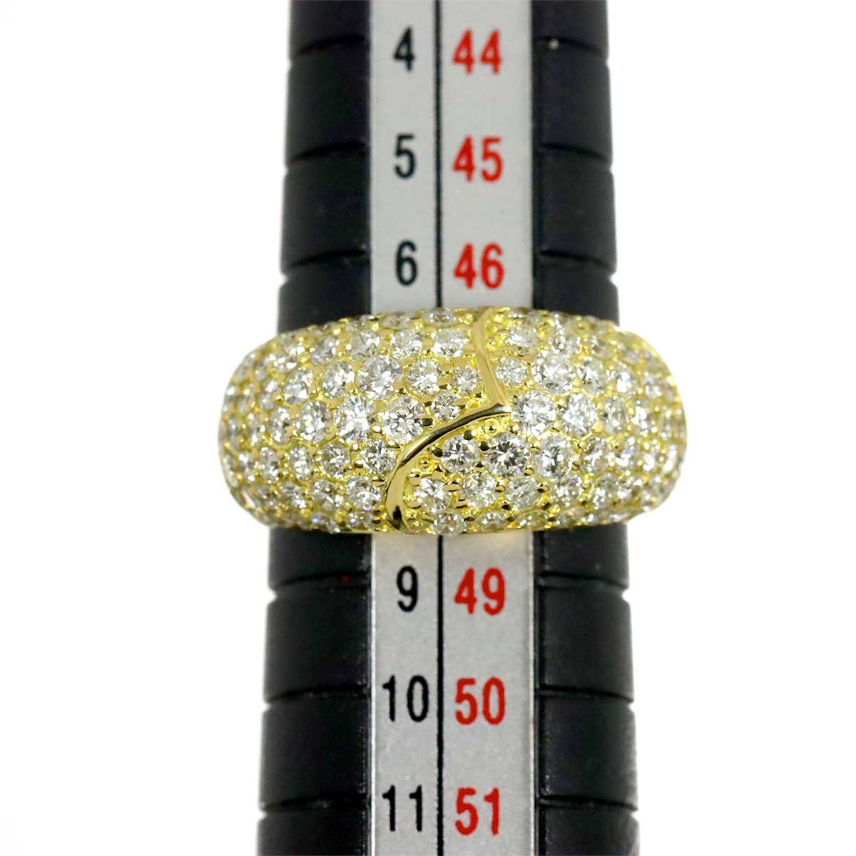 Diamond 1.50ct Ring 18K YG Yellow Gold 750 4-4.5(US)
