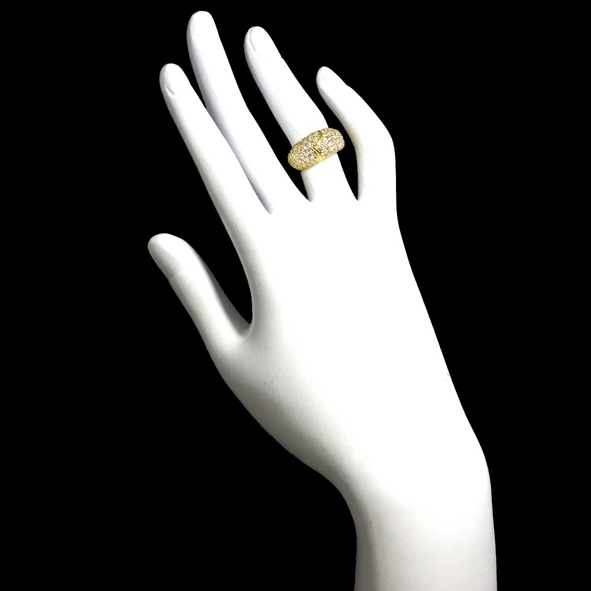 Diamond 1.50ct Ring 18K YG Yellow Gold 750 4-4.5(US)
