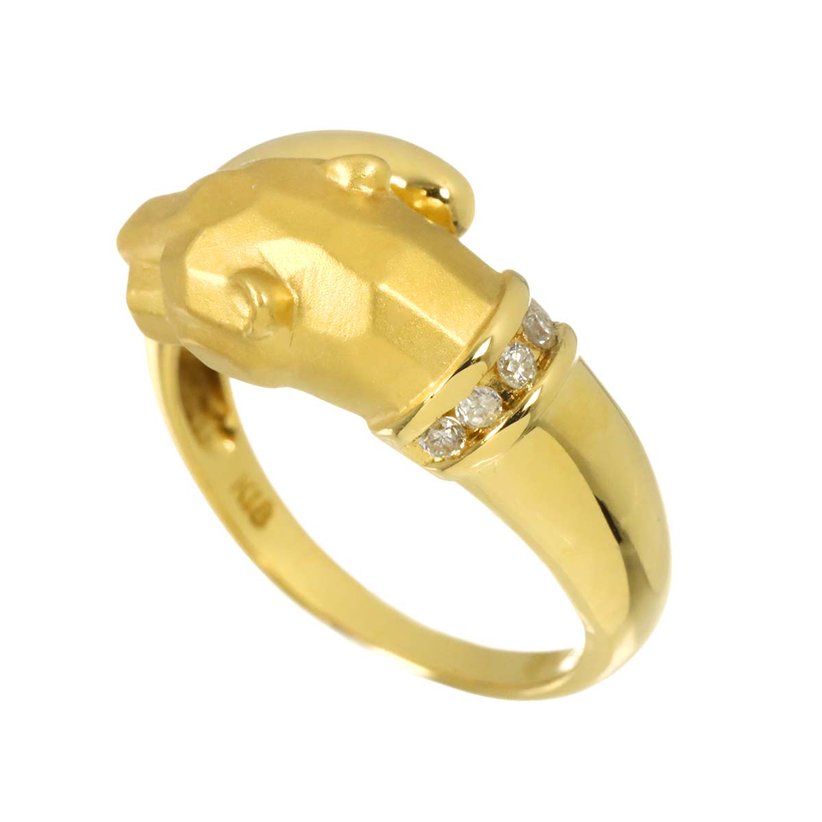Diamond 0.07ct Ring 18K YG size5.75-6(US)