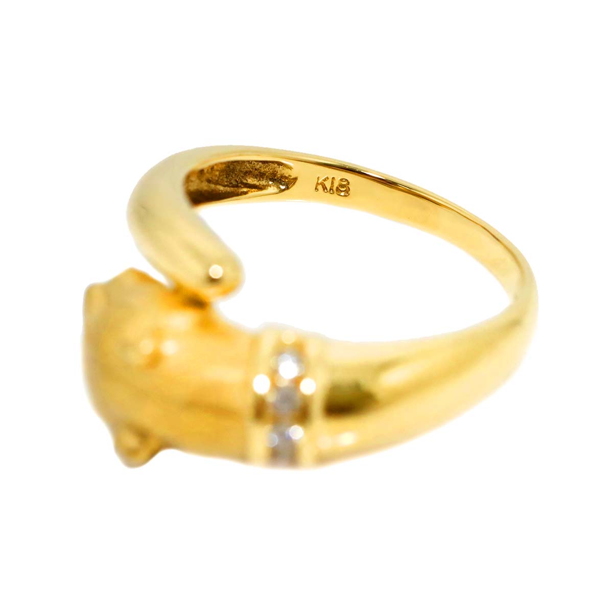 Diamond 0.07ct Ring 18K YG size5.75-6(US)