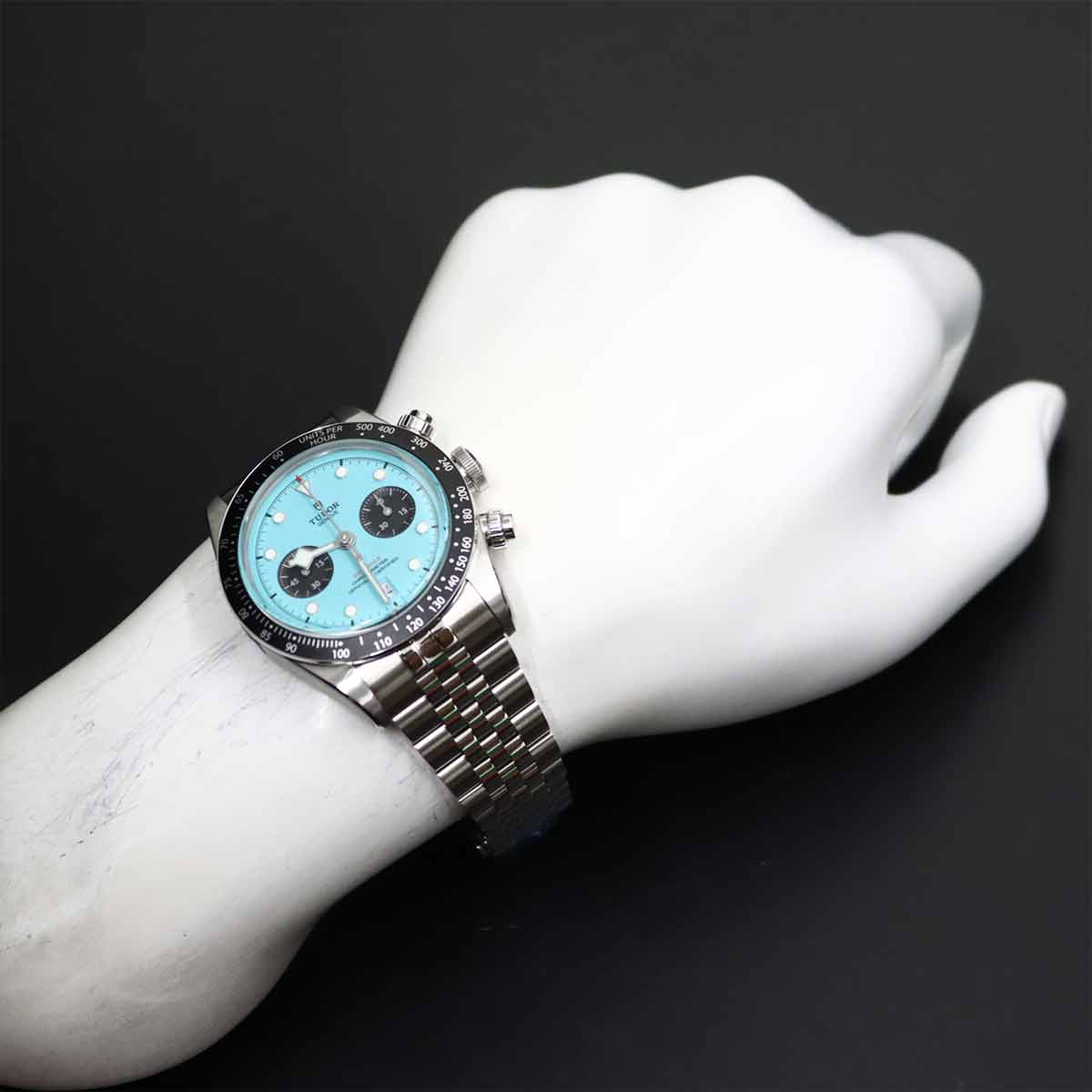 Black Bay Chronograph 79360N Automatic Turquoise Dial Mens Watch
