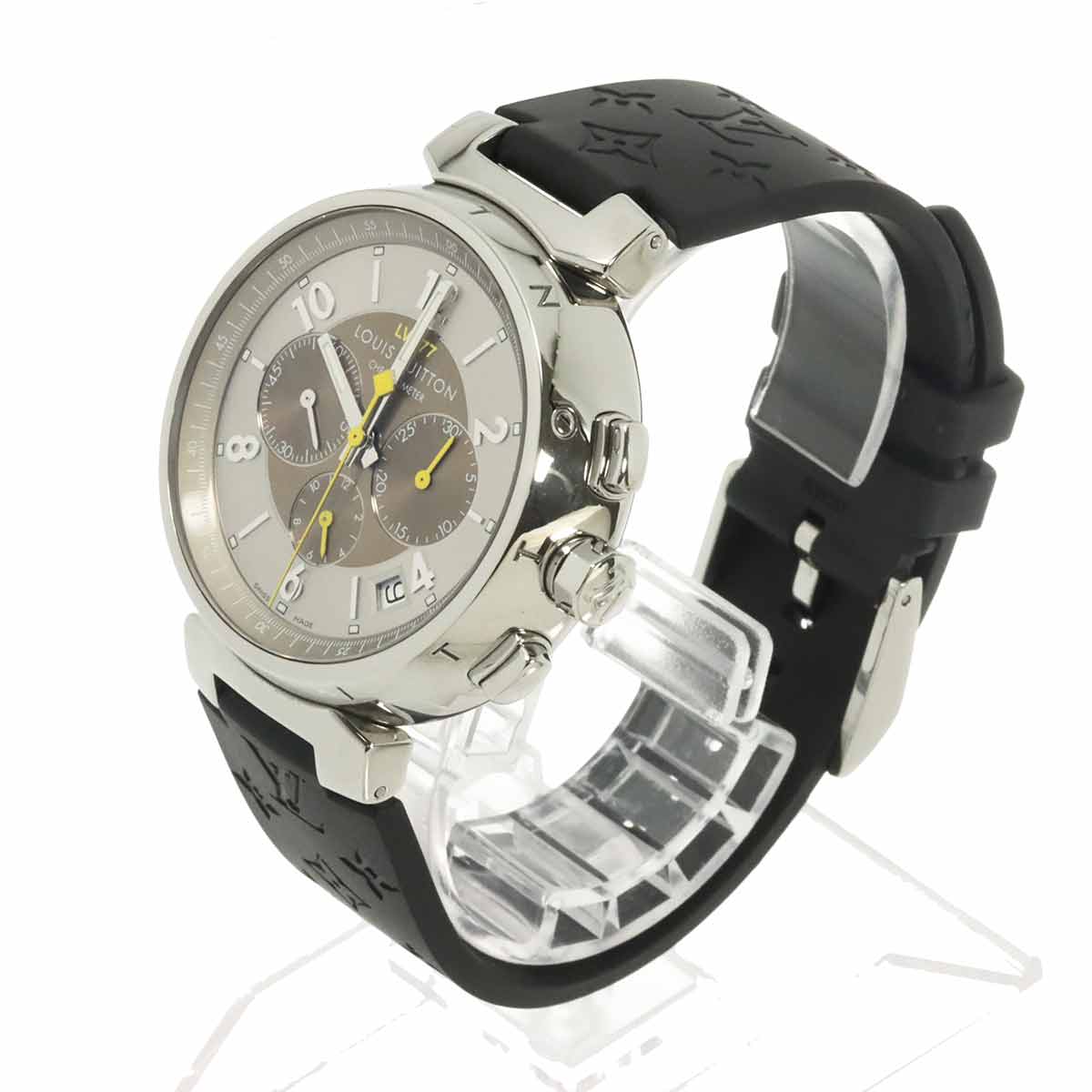 Tambour Chronograph Q112E Automatic Date Silver Dial