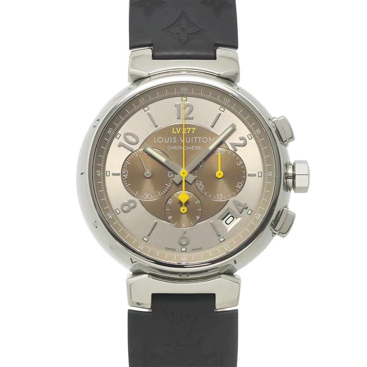 Tambour Chronograph Q112E Automatic Date Silver Dial