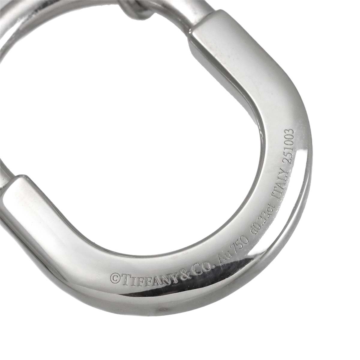 Lock Medium Diamond 0.33ct Necklace 18K White Gold 750