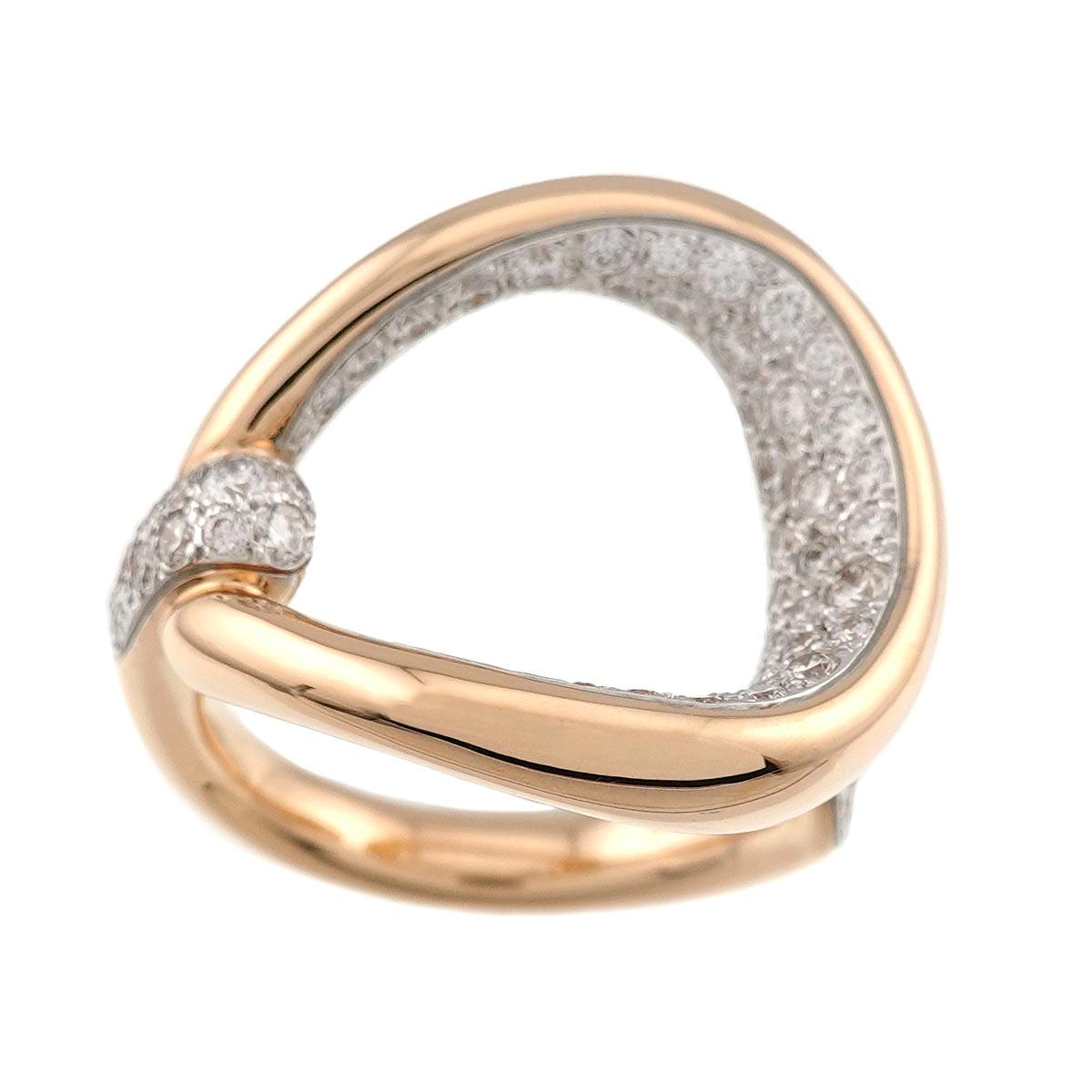 Fantina Diamond Ring 18K PG 750 Size53 6.25-6.5(US)