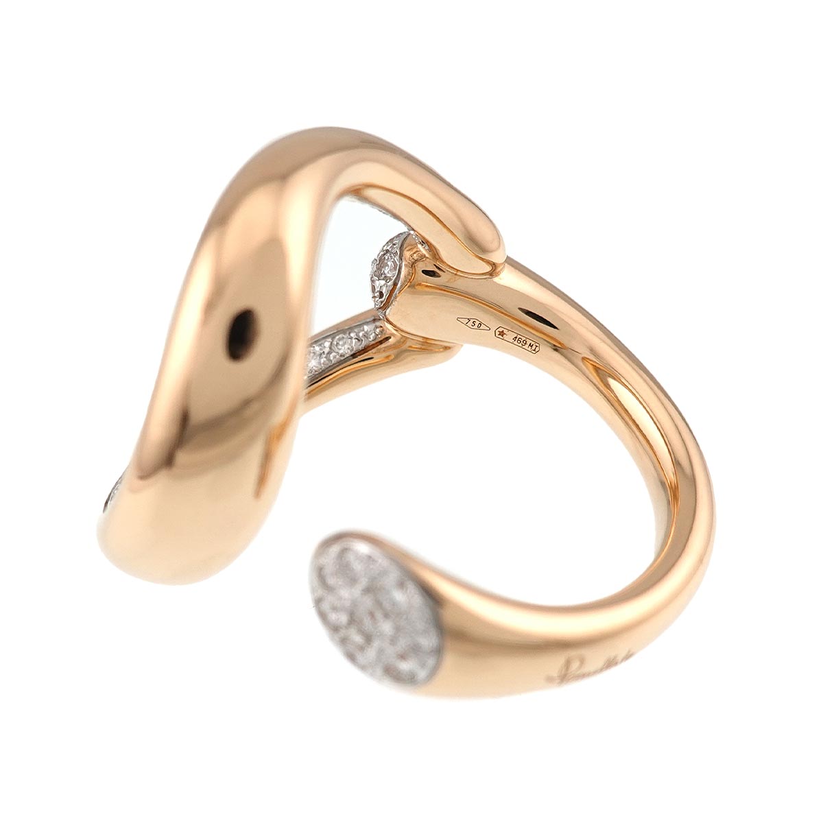 Fantina Diamond Ring 18K PG 750 Size53 6.25-6.5(US)