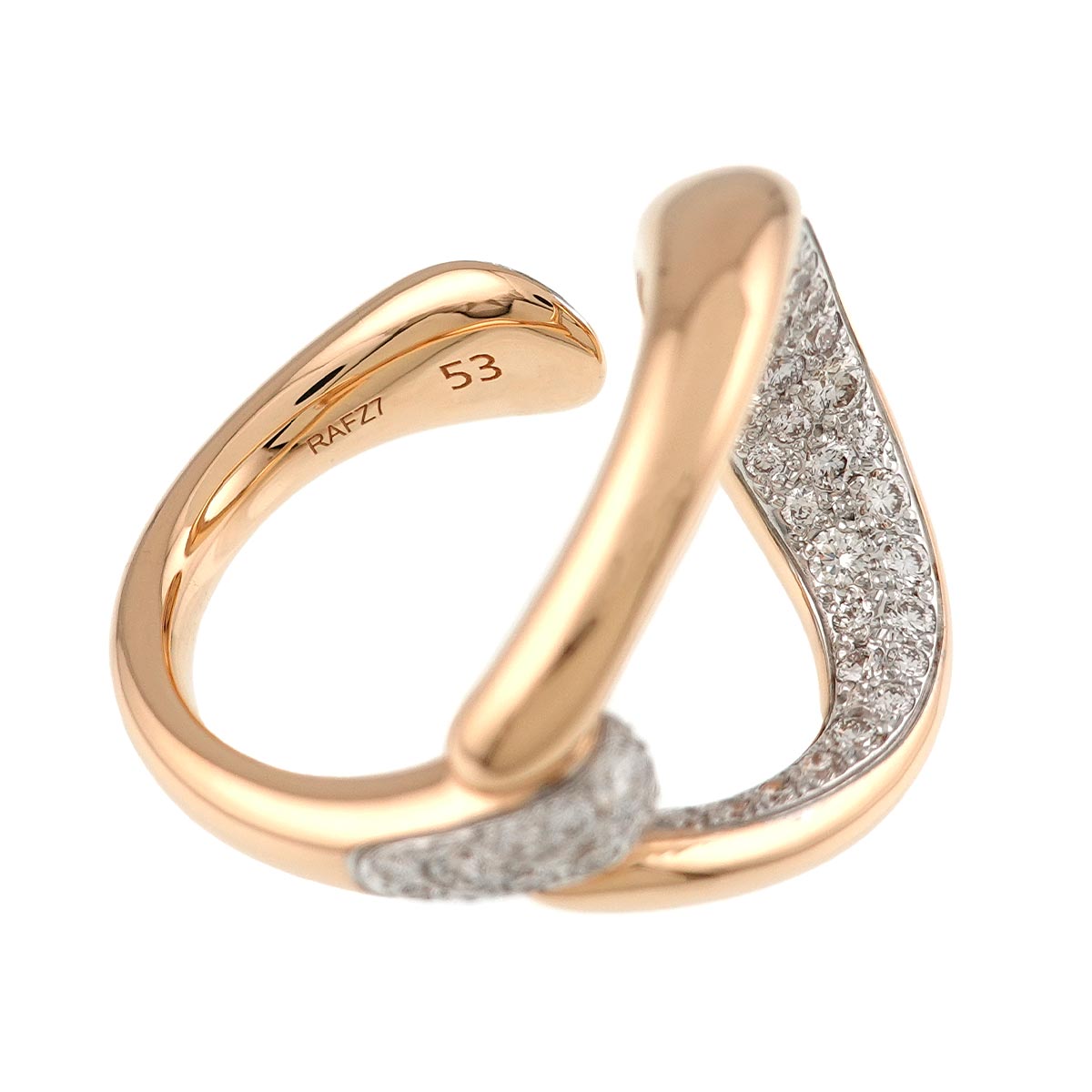 Fantina Diamond Ring 18K PG 750 Size53 6.25-6.5(US)