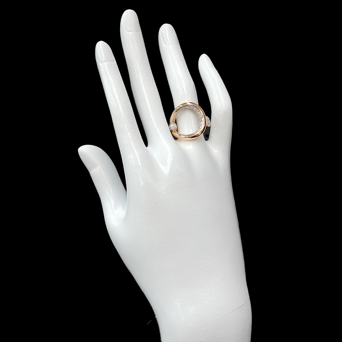 Fantina Diamond Ring 18K PG 750 Size53 6.25-6.5(US)
