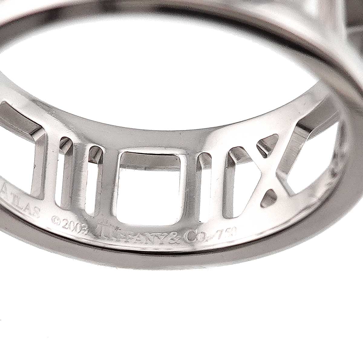 Atlas Diamond Ring 18K White Gold 750 size5.25(US)