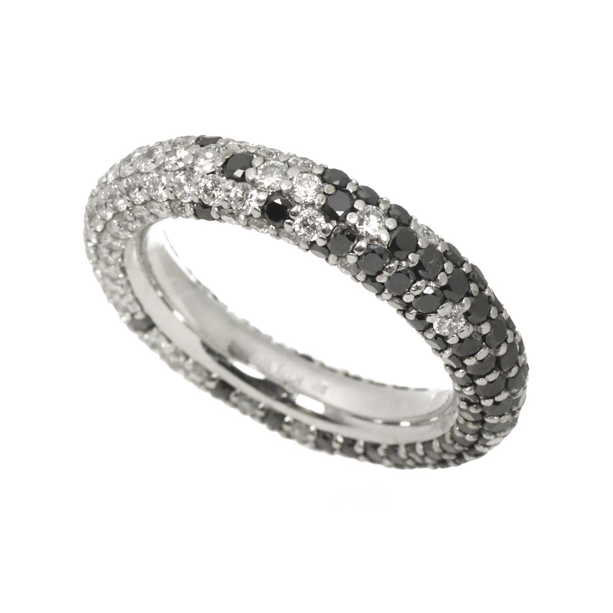Diamond 1.70/1.54ct Ring 18K WG 750 Size6.25-6.5(US)
