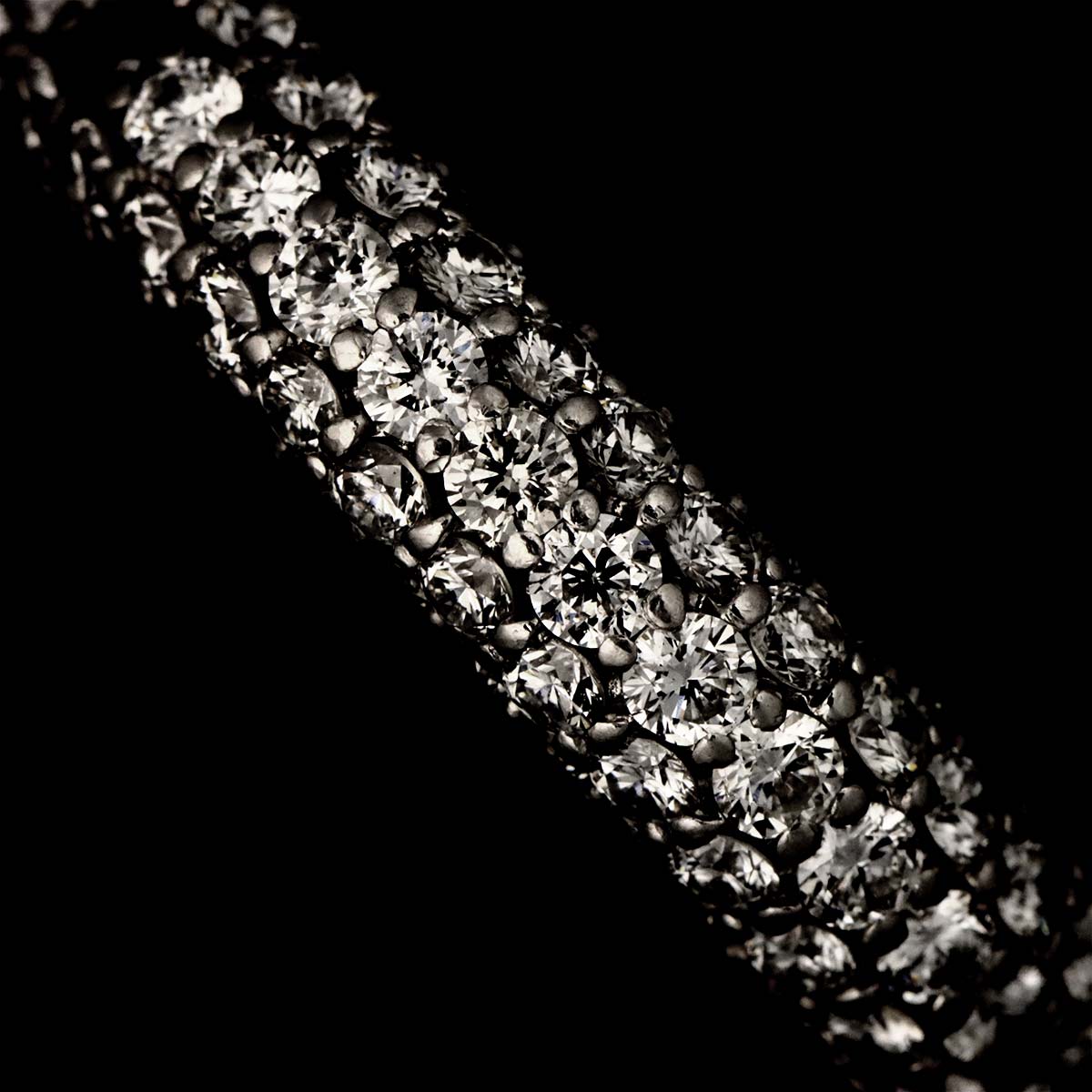 Diamond 1.70/1.54ct Ring 18K WG 750 Size6.25-6.5(US)