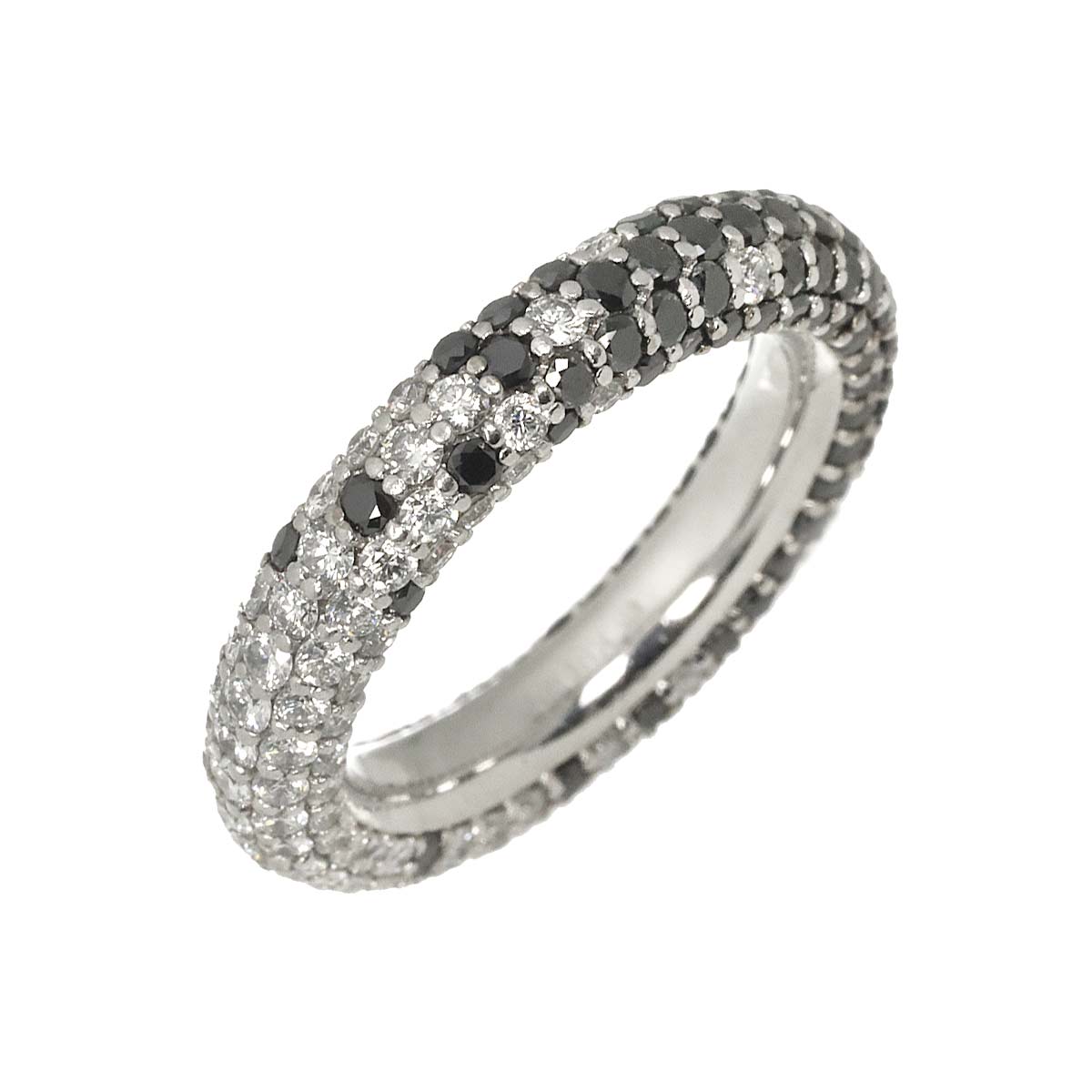 Diamond 1.70/1.54ct Ring 18K WG 750 Size6.25-6.5(US)