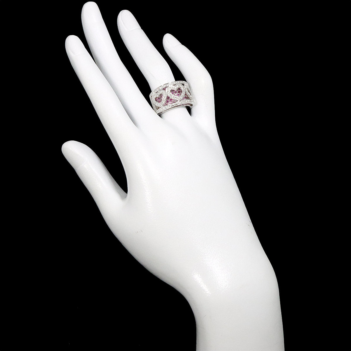 Sapphire 1.39ct Diamond 0.79ct Ring 18K WG 750 Size6-6.25(US)