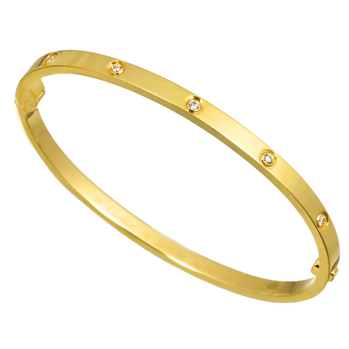 Love Diamond 10P Bracelet SM 18K YG 750 Size16