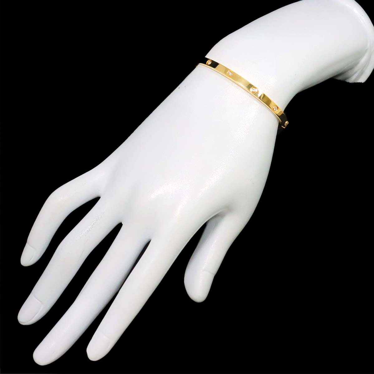 Love Diamond 10P Bracelet SM 18K YG 750 Size16
