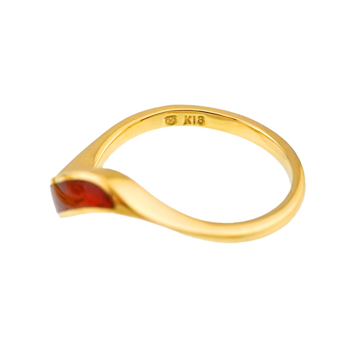 Baby Pearl 3.5mm Enamel Ring 18K YG 750 Size5.25(US)