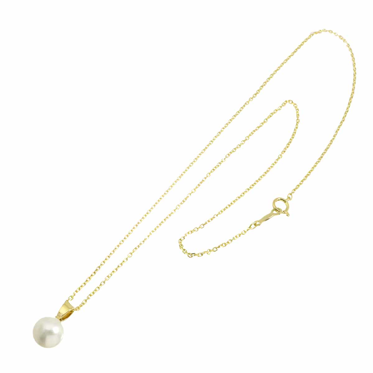 Akoya Pearl 7.6mm Necklace 18K YG 750