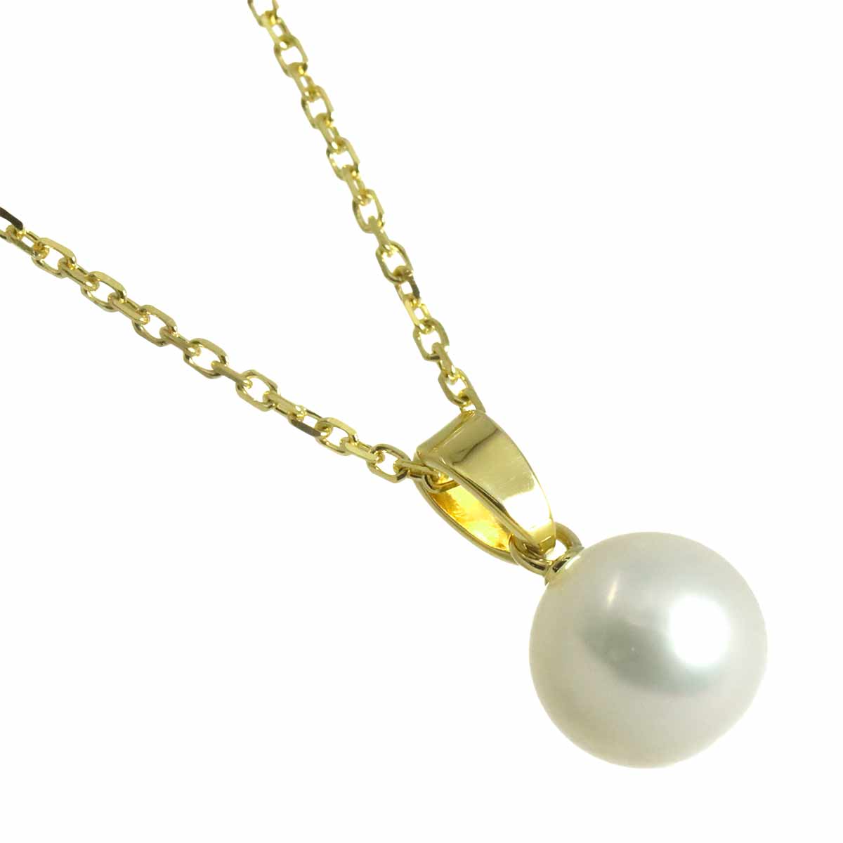Akoya Pearl 7.6mm Necklace 18K YG 750