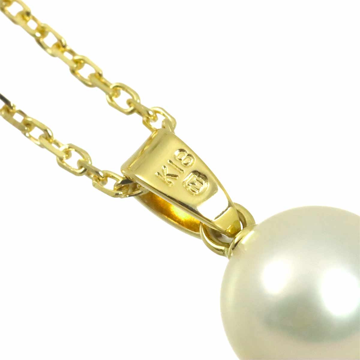 Akoya Pearl 7.6mm Necklace 18K YG 750