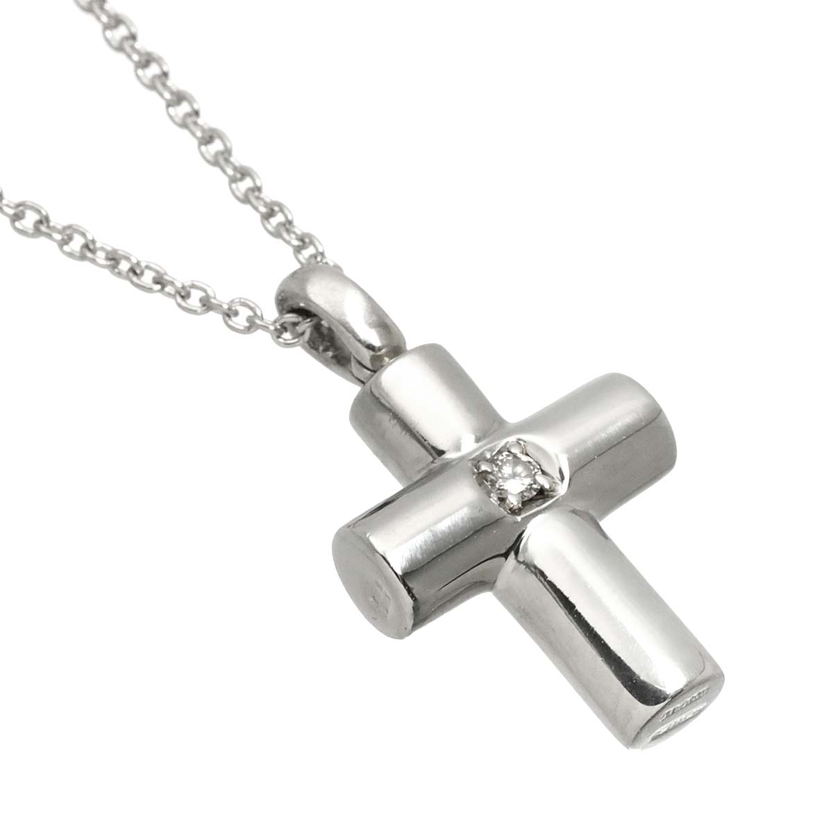 Latin Cross Diamond 1P Necklace Pt Platinum