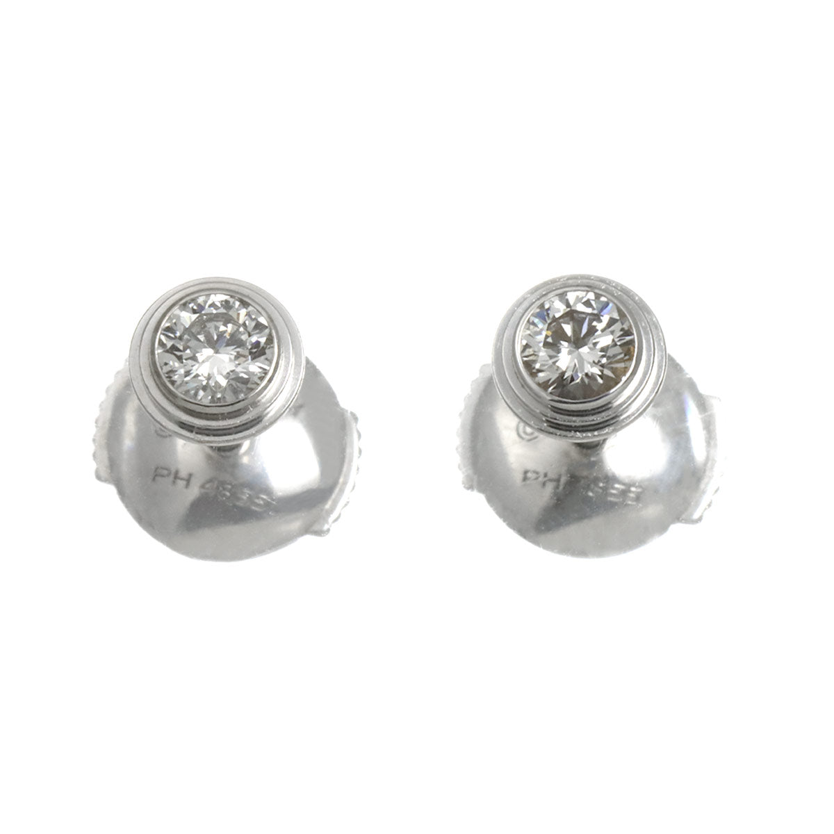 Damour MM Diamond Earrings Pierced 18K WG 750