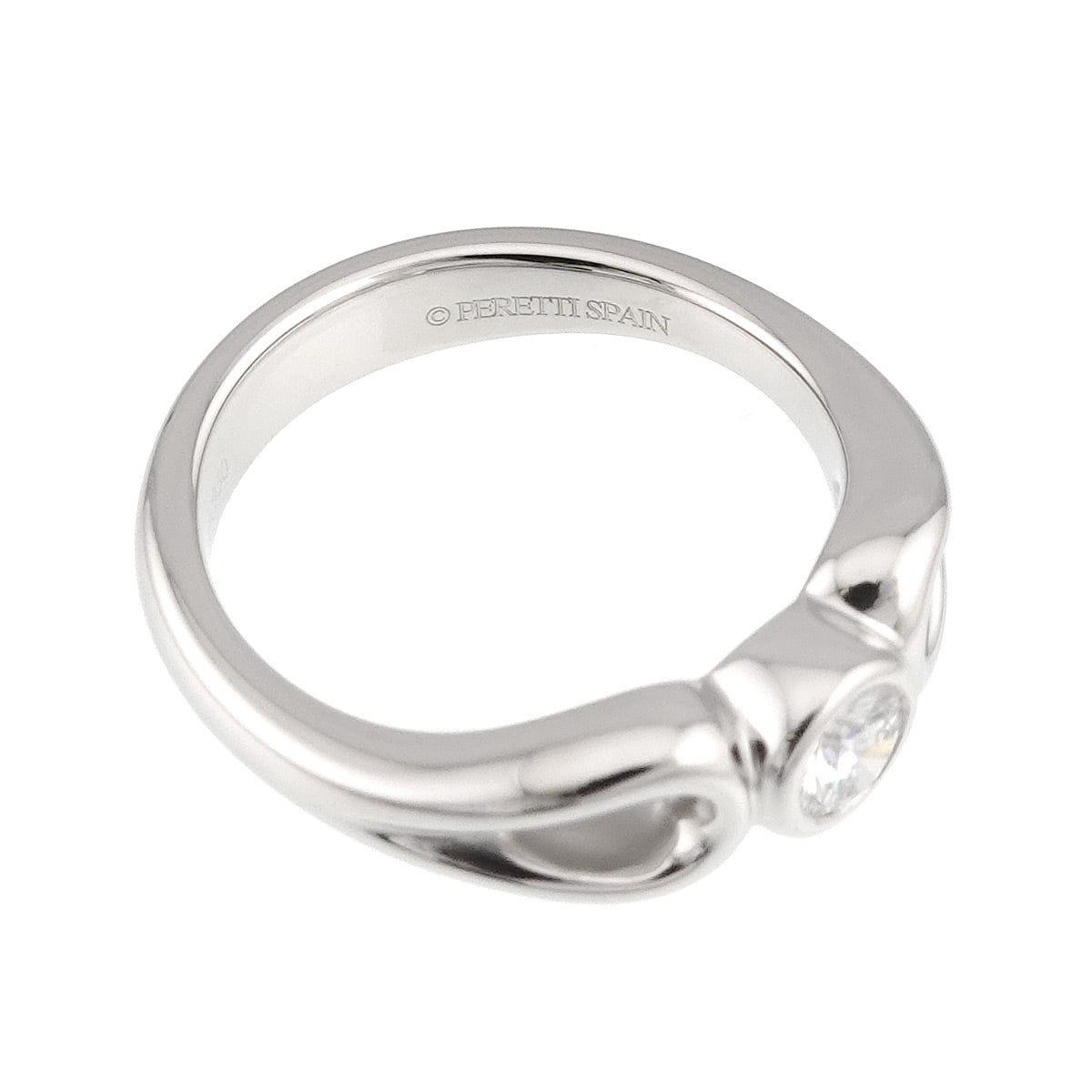 Teardrop Diamond Ring Platinum size3.75-4(US)