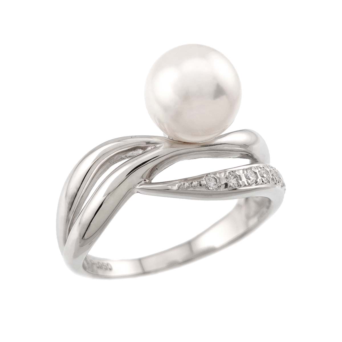 Akoya Pearl 7.8mm Ring Platinum size5.75-6(US)