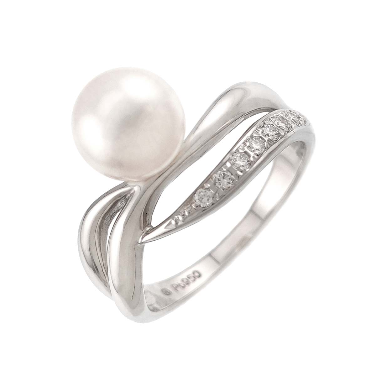 Akoya Pearl 7.8mm Ring Platinum size5.75-6(US)