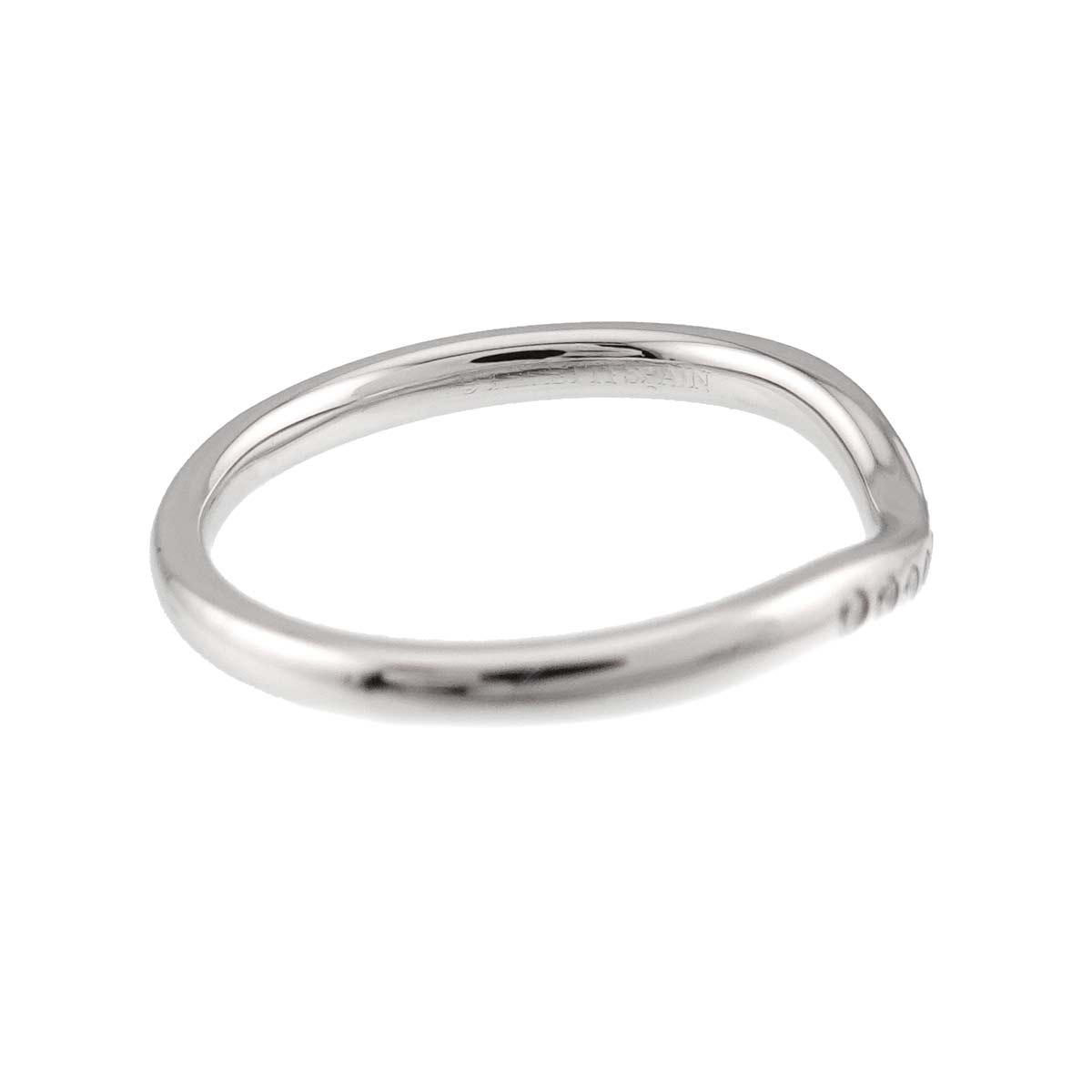 Curved Band Diamond Ring Pt Platinum Size5.25-5.5(US)