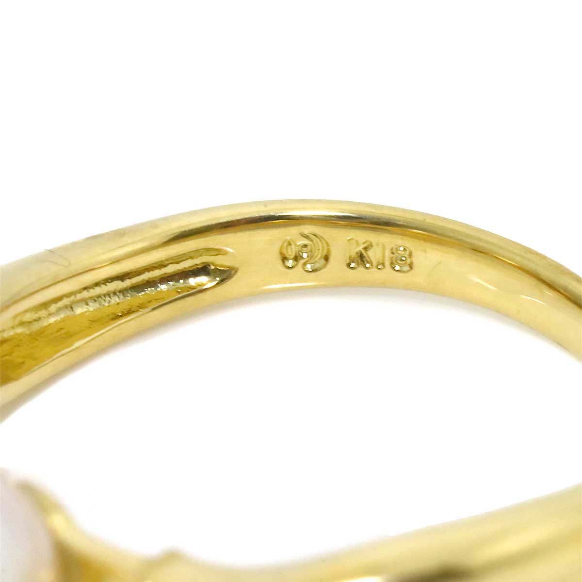 Akoya Pearl Diamond 0.04ct Ring 18K YG Size5.75-6(US)