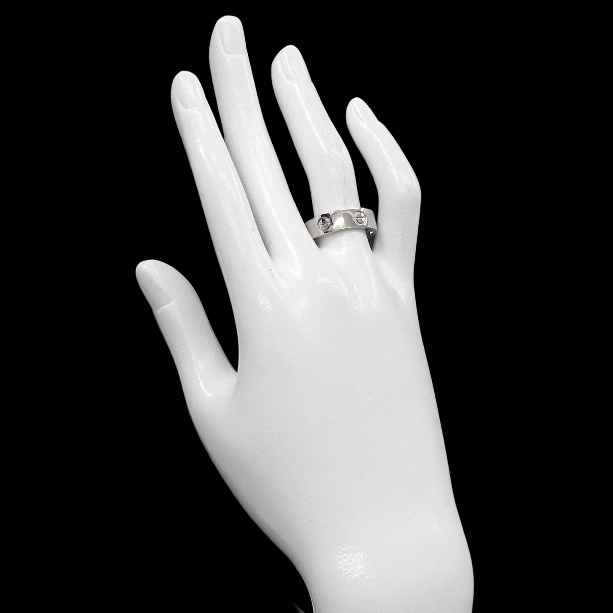Love Ring 18K White Gold 750 size58 7.75-8(US)