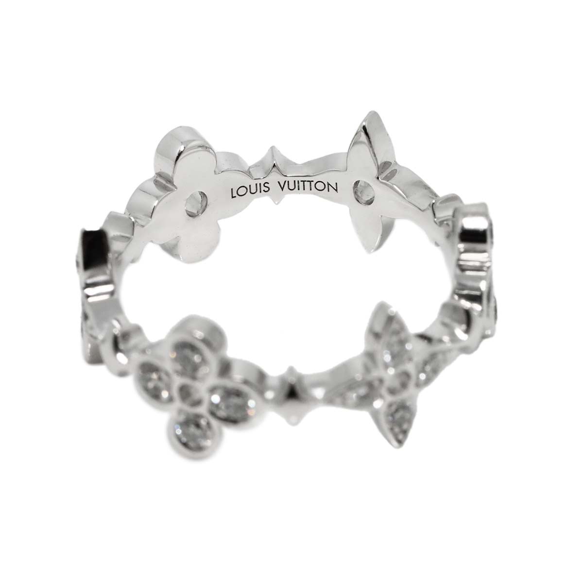 Diamond Ring 18K WG 750 size50 5.25(US)