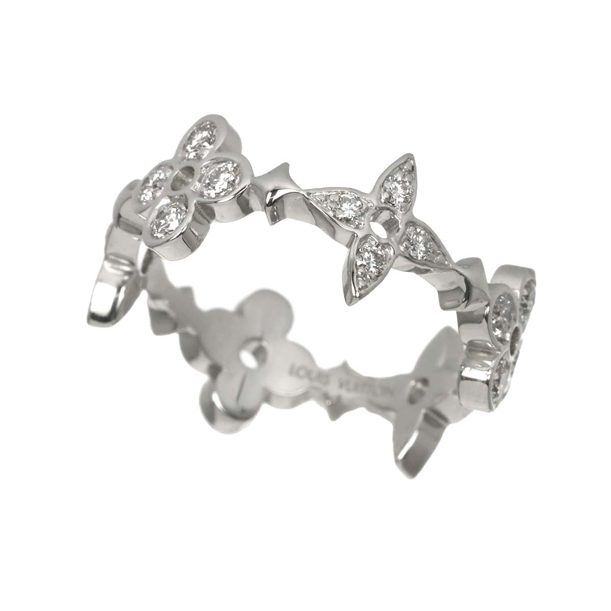 Diamond Ring 18K WG 750 size50 5.25(US)