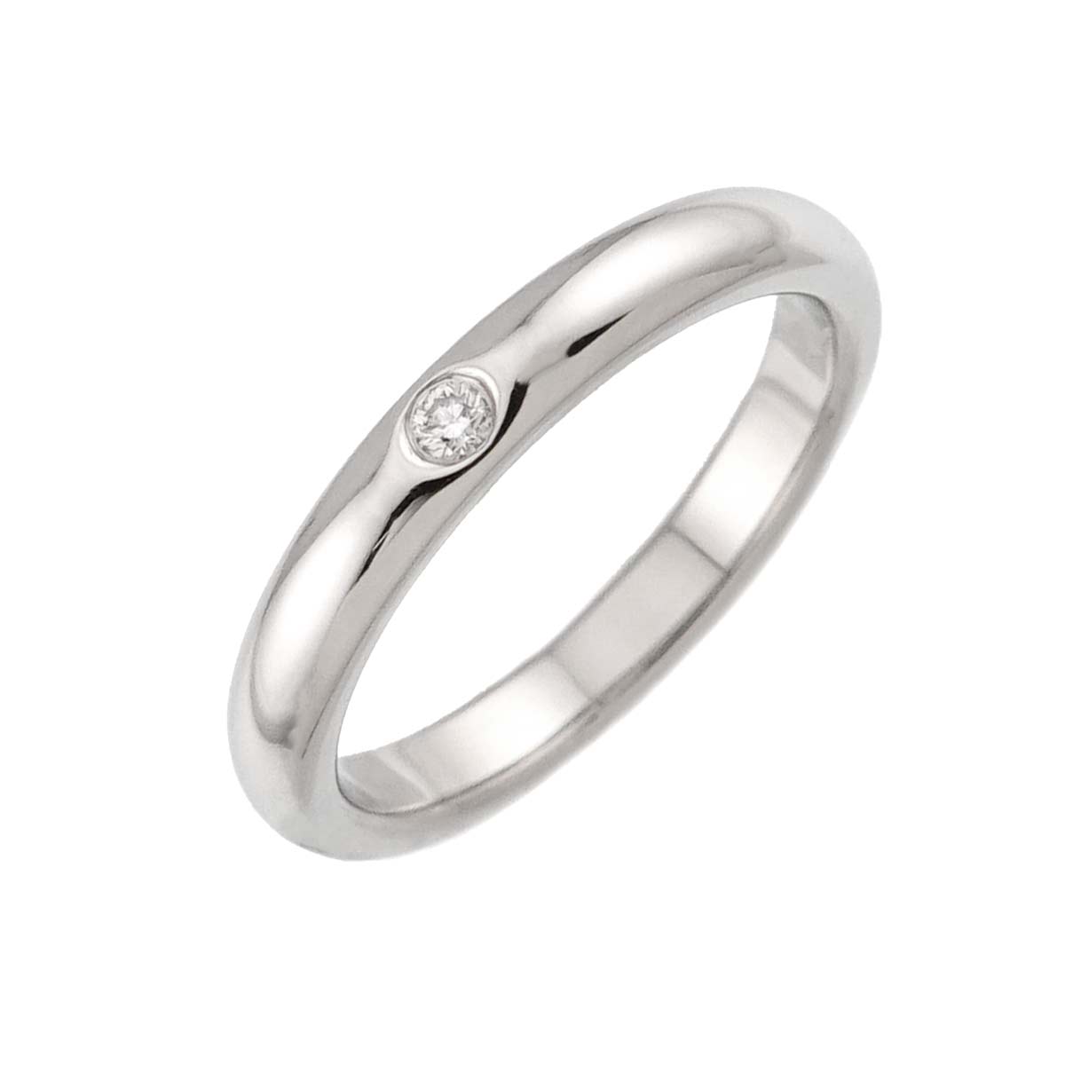 Stacking Band Ring Diamond 1P Platinum Size4.5(US)